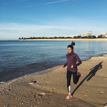 Course sur plage