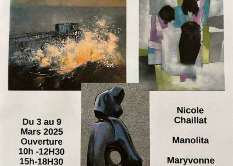 Exposition de Nicole Chaillat, Manolita et Maryvonne Lorgeré_Châtelaillon-Plage