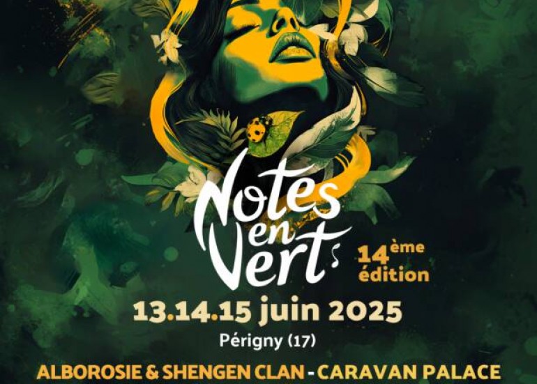 Affiche Notes en Vert